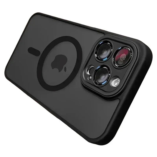 Luxury Magnetic Wireless Charging Phone Case for iPhone 17 16 15 14 13 12 11 Pro Max plus Matte Translucent Hard Pc Armor Shockproof Camera Lens Case