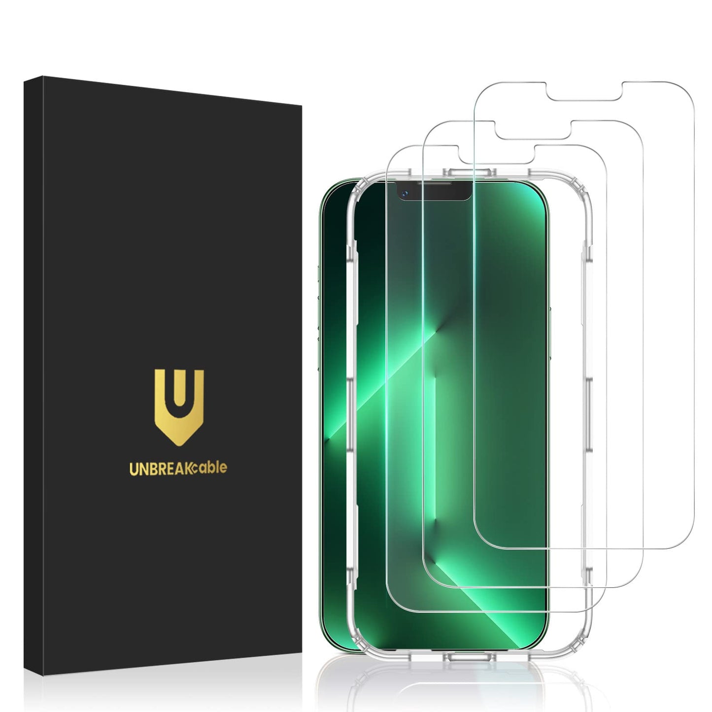 UNBREAKcable 3-Pack Screen Protector for iPhone 17 Tempered Glass | Shatterproof, Easy Install, 9H Hardness, 99.99% HD Clear, Bubble-Free, Anti-Fingerprint, Scratch Resistant, Case Friendly