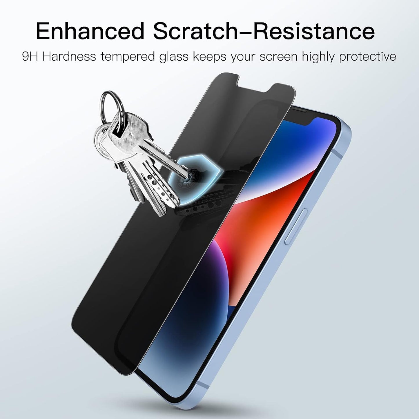 JETech Privacy Screen Protector for iPhone 14 Plus, 2-Pack | Anti-Spy Privacy Protection, Tempered Glass, Face ID Compatible