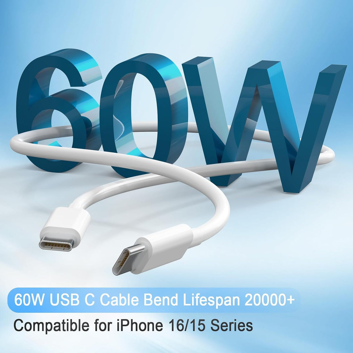 iPhone 17 16 15 Charger, USB C Charger, 4Pack Fast Wall Charging with Cable | USB-C Chargers Block (4-Pack 6 ft Cable Included) for iPhone 17/16/15/15 Pro/15 Pro Max/iPad Pro/AirPods Samsung & More