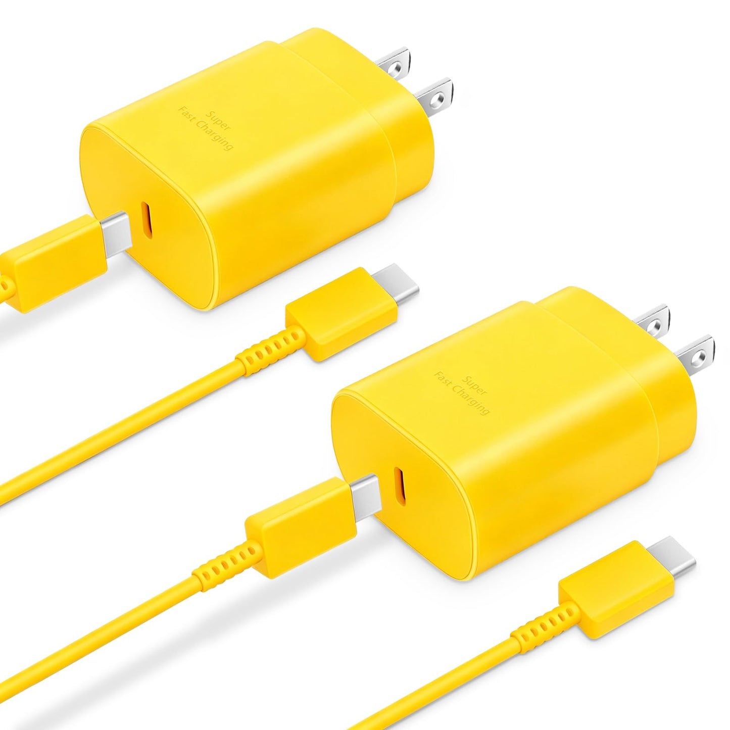GUUSMART Type C Charger 2-Pack 25W Long 6ft USB C Charger Cable | Type C Charger Fast Charging Block Compatible with Galaxy S26 S25 S24 S23 S22 S21/iPhone 17/16/15 Pro Max/15 Plus-Black