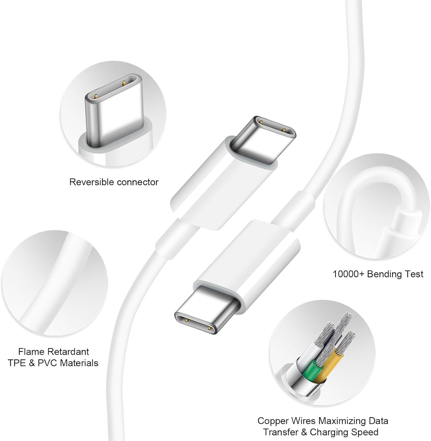 iPhone 17 16 15 Charger Fast Charging 3+3Pack 20W USB C Wall Charger with 6FT Fast Charging Cable Compatible with iPhone 17/17 Air/17 Pro/17 Pro Max/iPhone 16/15 Series, iPad Pro/AirPods