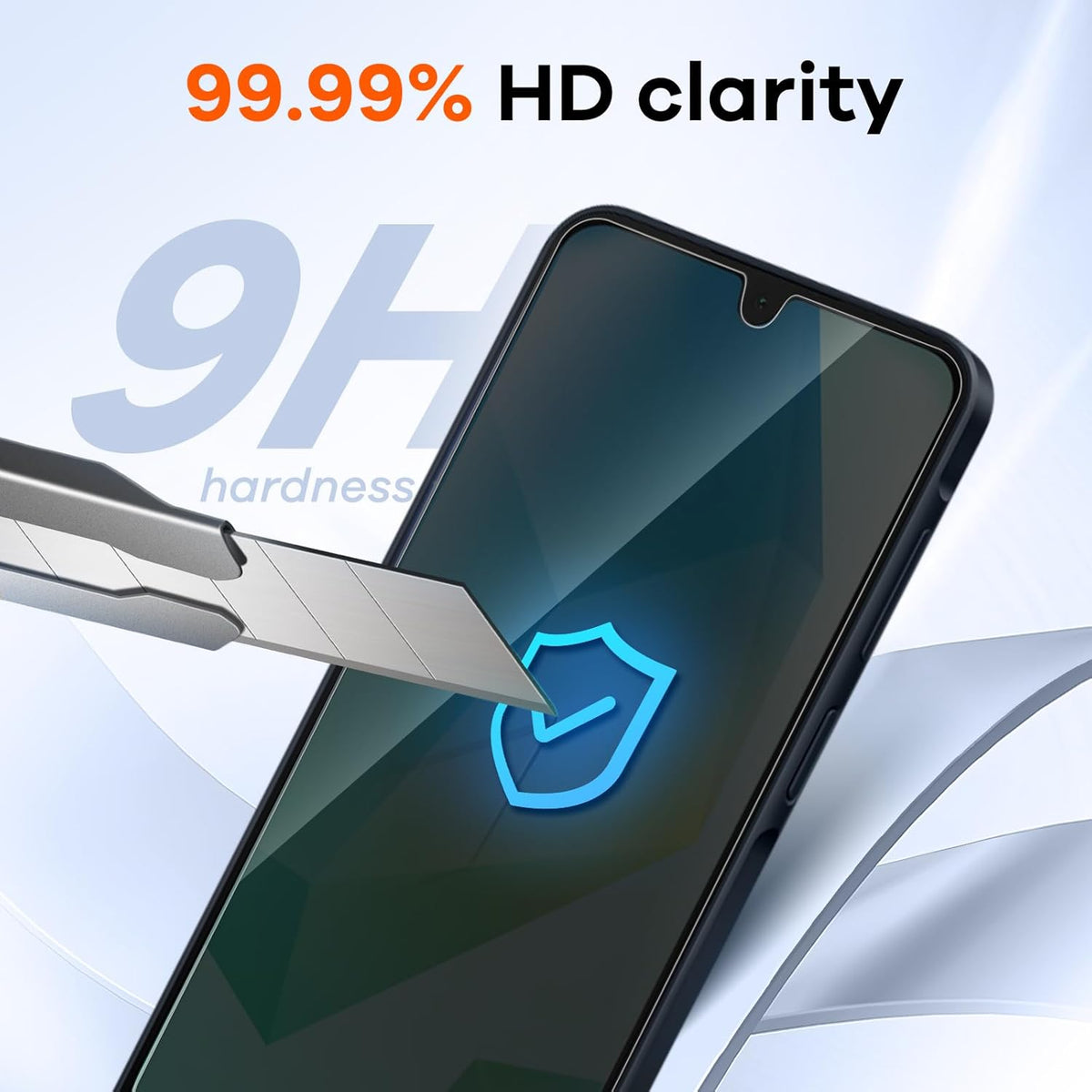 3+3 for Samsung Galaxy A26 5G Privacy Screen Protector Camera Protector | 9H Tempered Glass Cell Phone Protector Camera Lens Protector