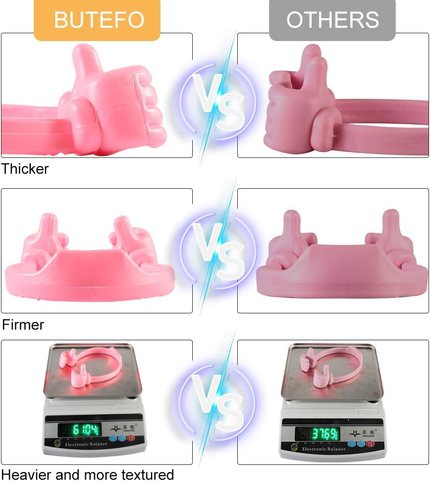 BUTEFO Thumbs up Cell Phone Holder Adjustable Silicone Tablet Stand Portable Desktop OK Stands Compatible for iPhone iPad Samsung Motorcycle Google TCL (Multi Colors, 8)