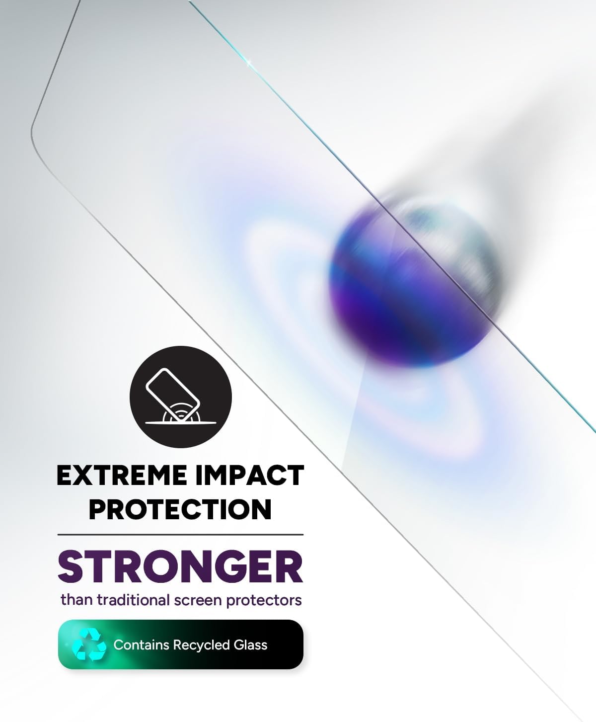 ZAGG Glass+ Screen Protector for iPhone 16/15 – 3X Stronger Tempered Glass with Reinforced Edges, Scratch & Smudge Resistant, InvisibleShield, Easy Installation