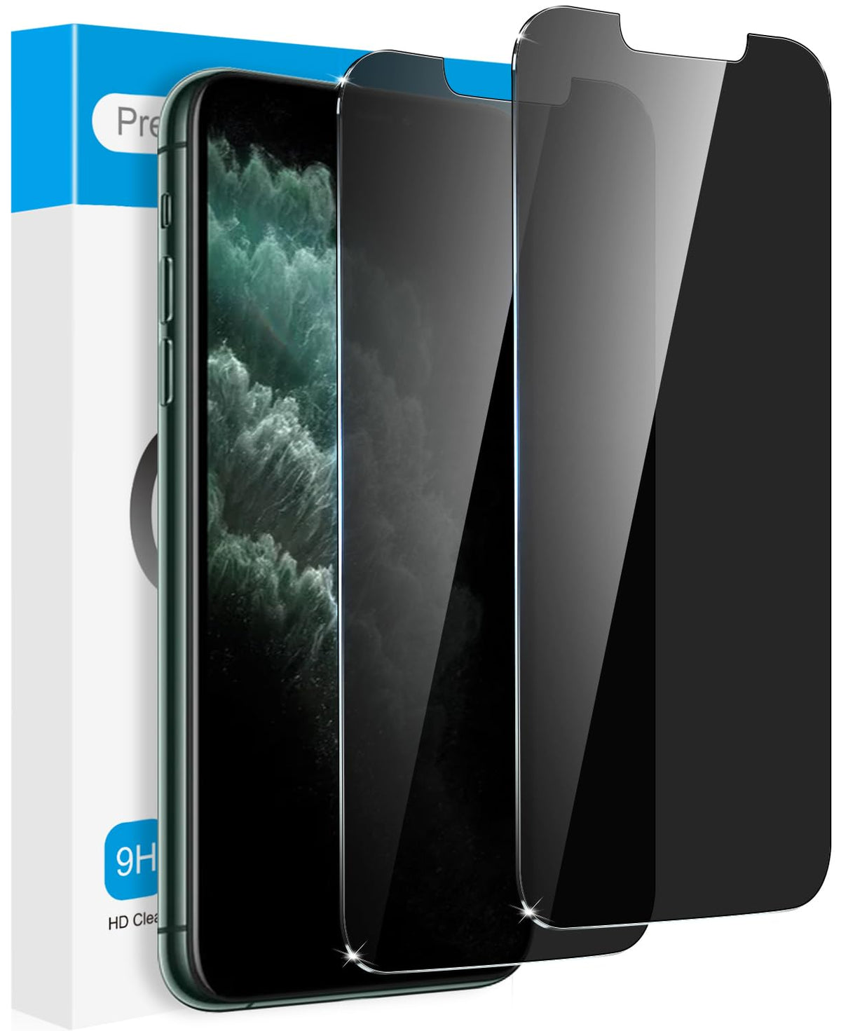 Fotbor [Ultra-Shield 26° True Privacy Screen Protector Compatible with iPhone 17 Pro Max, 2-Pack Elite Matte AG Etched Glass, 9H Anti-Shatter, with [Installation Master Kit]