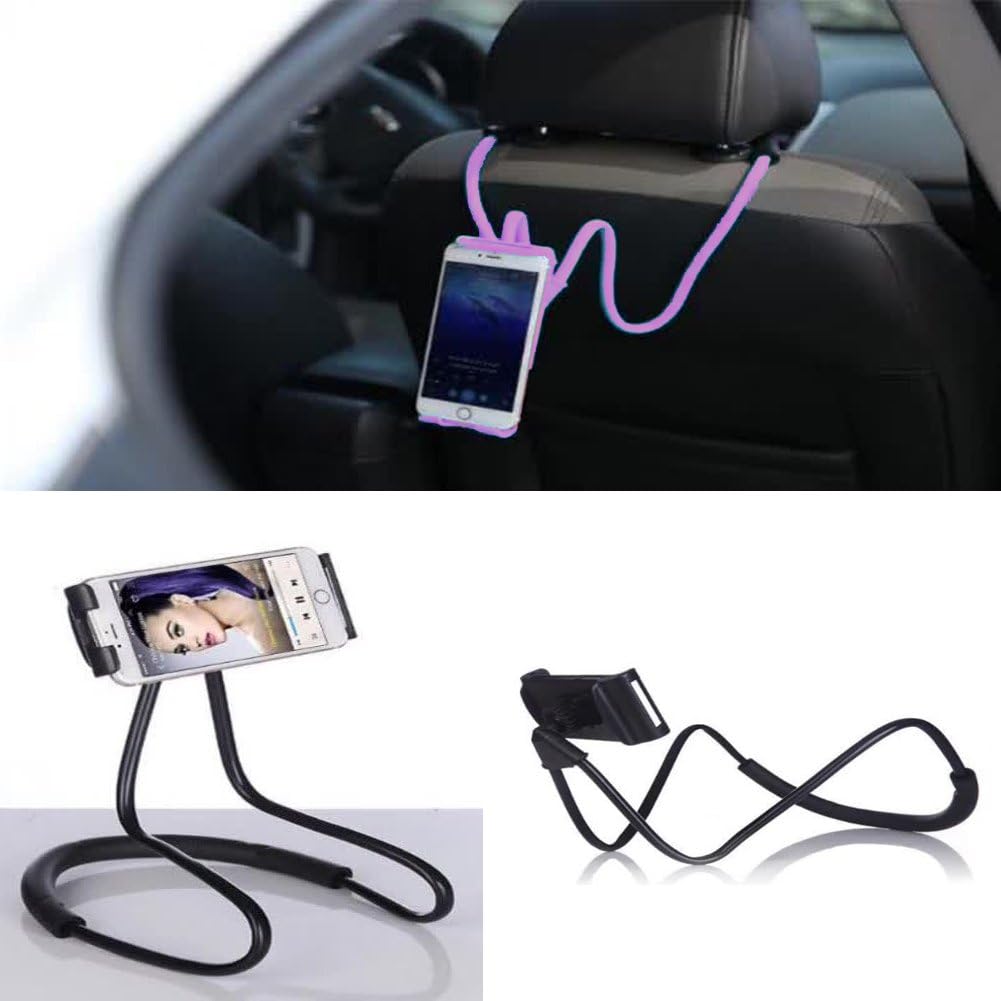 Lazy Bracket - Universal Hanging on Neck Lazy Phone Holder DIY Free Rotating Stand on Table Smart Multiple Functions Mobile Phone Mount Stand(Blue)