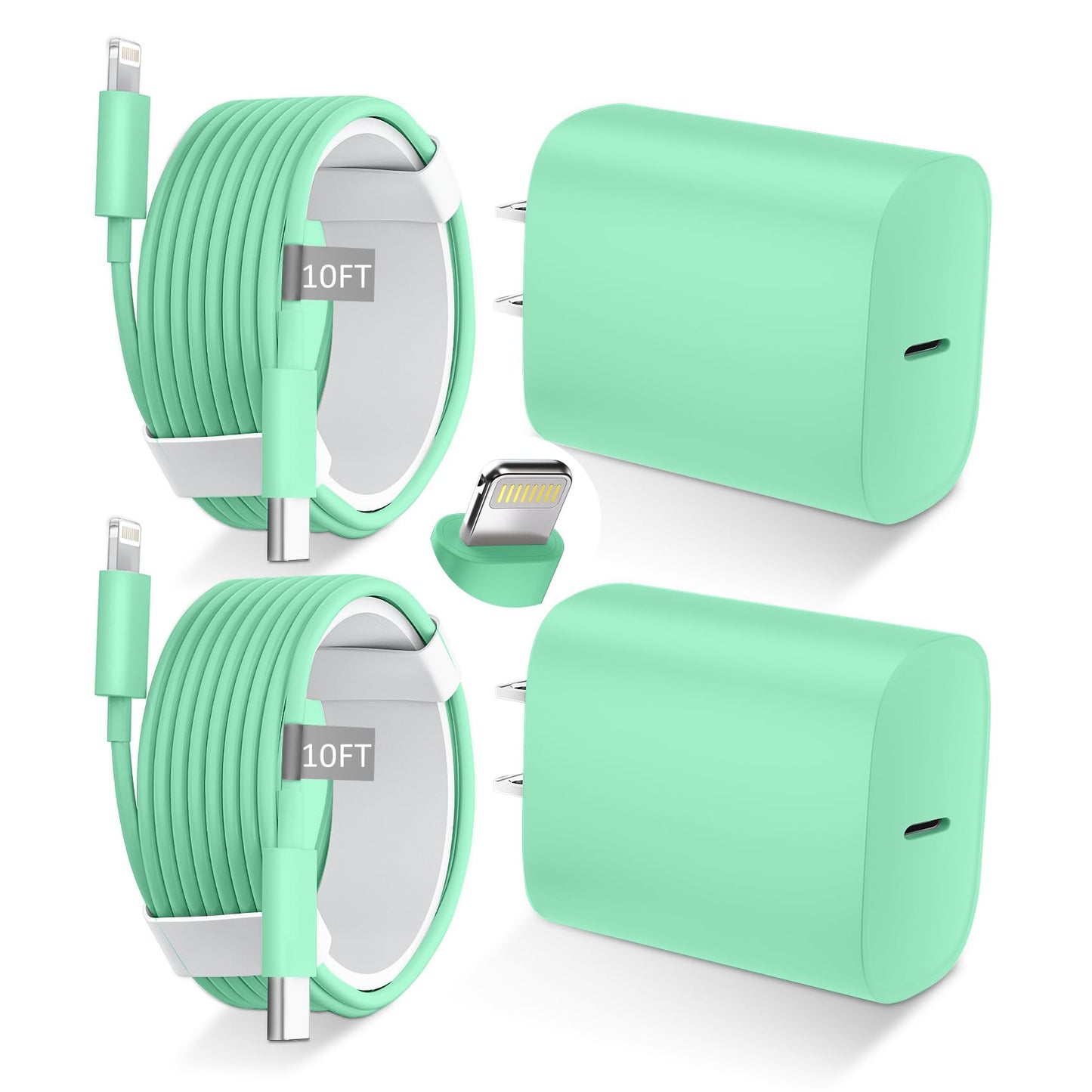 iPhone 14 13 12 11 Charger Fast Charging 20W USB C Charger Type C Charger Fast Charging Block with 10FT Long USB C to Lightning Cable for iPhone 14/13/12/12 Pro Max/11/Xs Max/XR/X,AirPods Pro,2 Pack