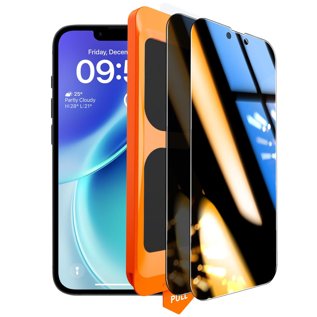 TOCOL for iPhone 17 Pro Max Screen Protector, Clear | Easy Installation Bubble-Free, 9H+ Tempered Glass, 8FT Military Grade Shatterproof, Anti-Scratch, Case Friendly HD 2 Pack
