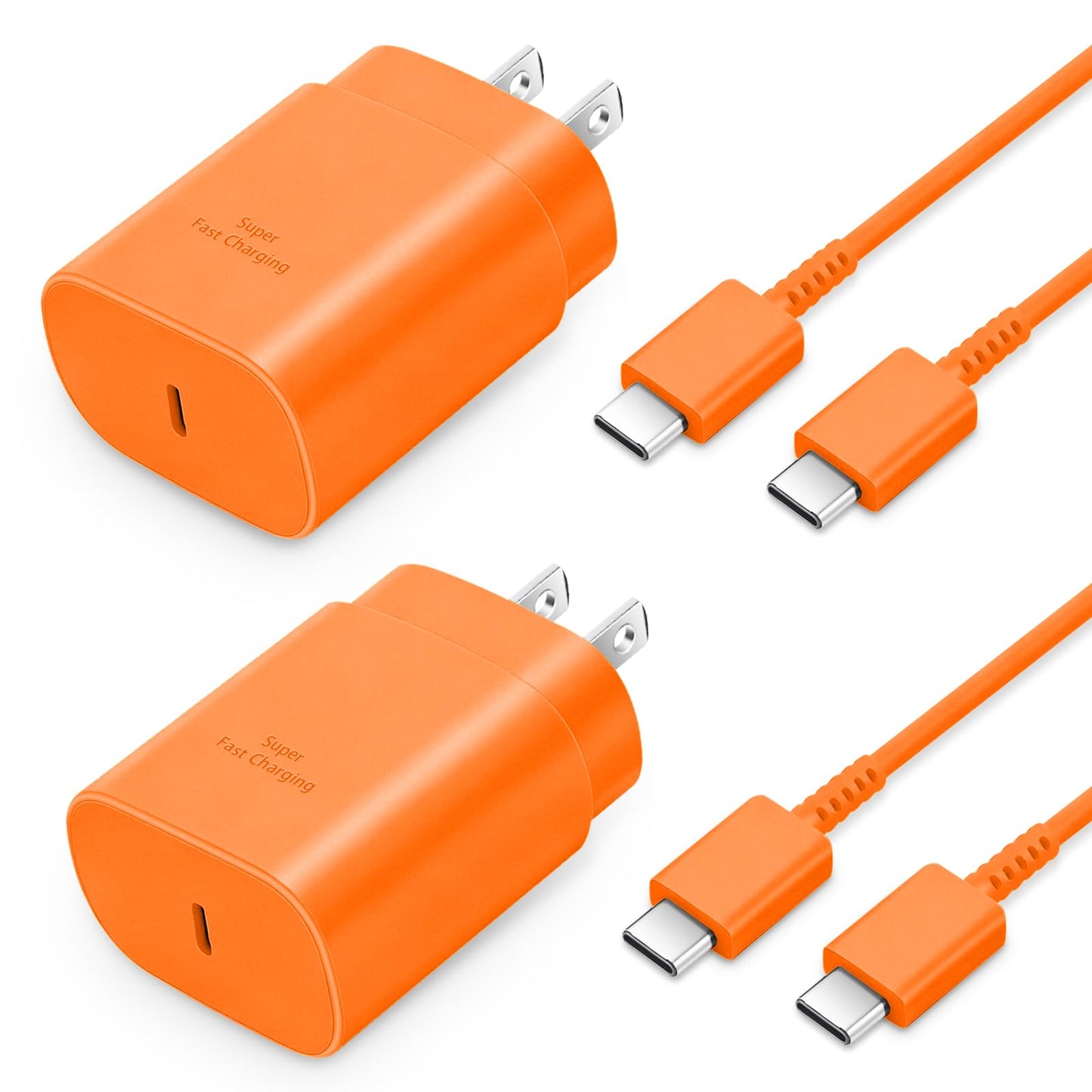 GUUSMART Type C Charger 2-Pack 25W Long 6ft USB C Charger Cable | Type C Charger Fast Charging Block Compatible with Galaxy S26 S25 S24 S23 S22 S21/iPhone 17/16/15 Pro Max/15 Plus-Black