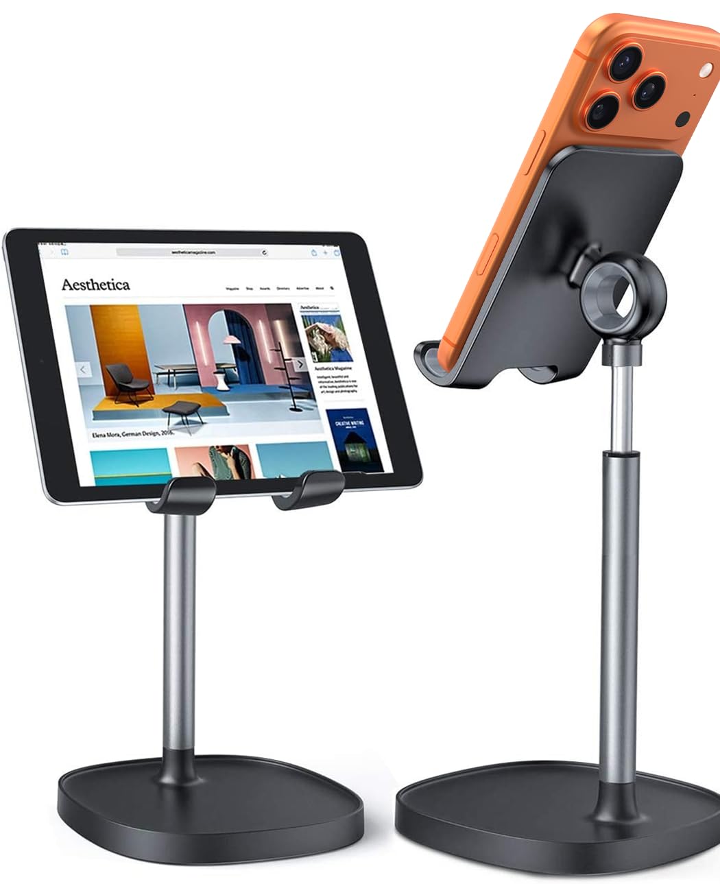 LISEN Cell Phone Stand Phone Holder for Desk, Gaming for Nintendo Switch | Office Desk Accessories for Women, iPhone Stand, Gadgets for Men Gifts, Office Decor, OtterBox Case, Switch, iPad, 4-10 in