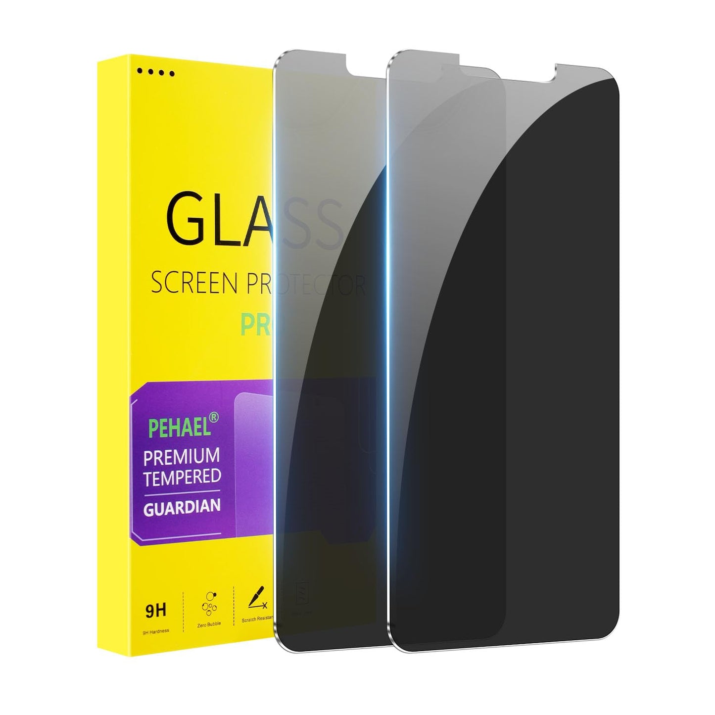 PEHAEL for iPhone 16 Pro Max Privacy Screen Protector+Camera Lens Protector | 3+3 Pack, Installation Frame, Cleaning kits, Anti-Spy Private, Anti-Scratch, 9H Tempered Glass, Case Friendly, [6.9 inch]