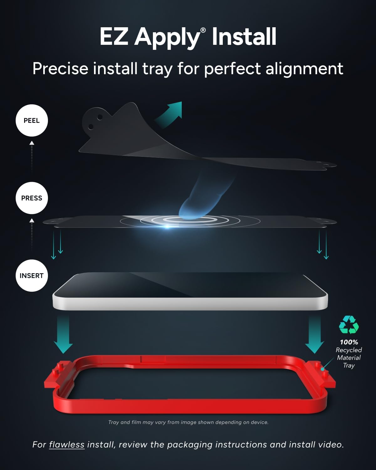 ZAGG Glass+ Screen Protector for iPhone 16/15 – 3X Stronger Tempered Glass with Reinforced Edges, Scratch & Smudge Resistant, InvisibleShield, Easy Installation