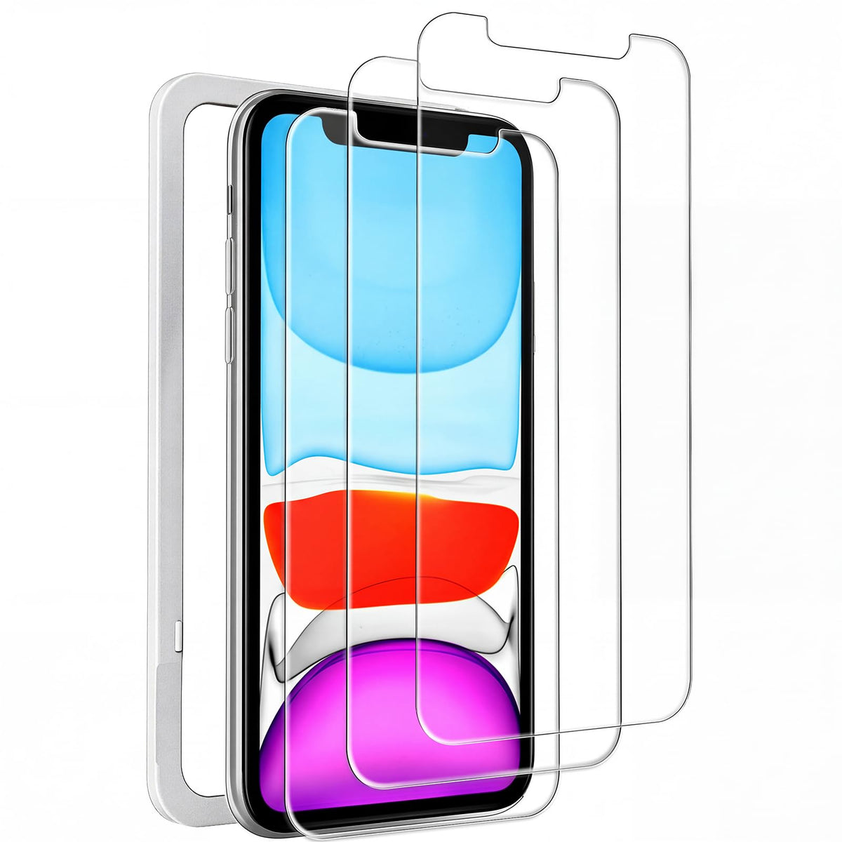 Mkeke Screen Protector for iPhone 16 Pro, 3 Pack 9H+ Tempered Glass | Military-Grade Drop Protection [Sensitive Touch] [Easy Installation Frame] [99.99% HD Clear] Bubble-Free for 6.3 inch