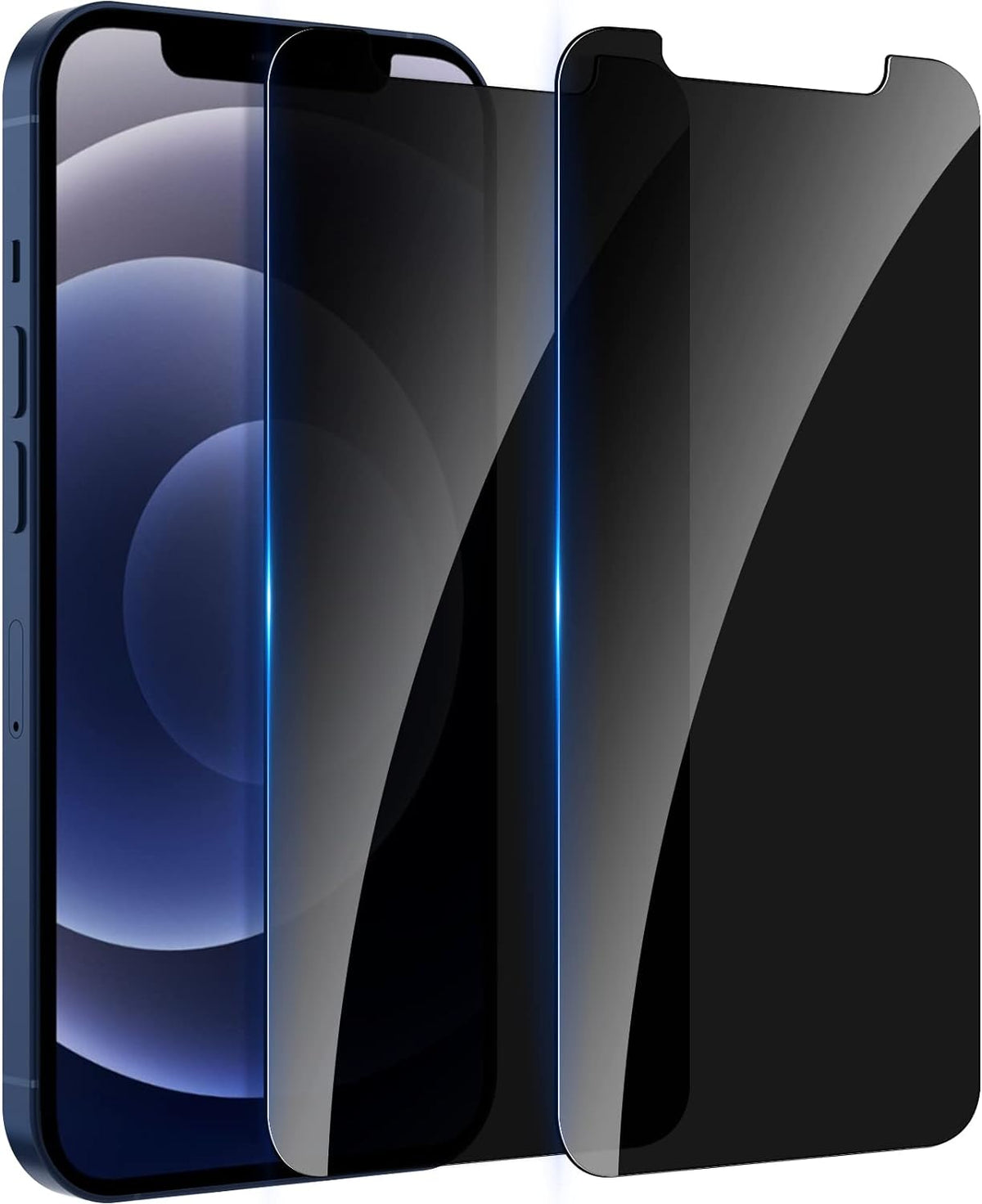 WHPXJY 2 Pack Privacy Screen Protector for iPhone 12/12 Pro 6.1 inch, Anti-Spy Screen Protector Tempered Glass Film Shatterproof/Anti-Scratch/Touch Sensitive/No Air Bubbles/Easy to Install