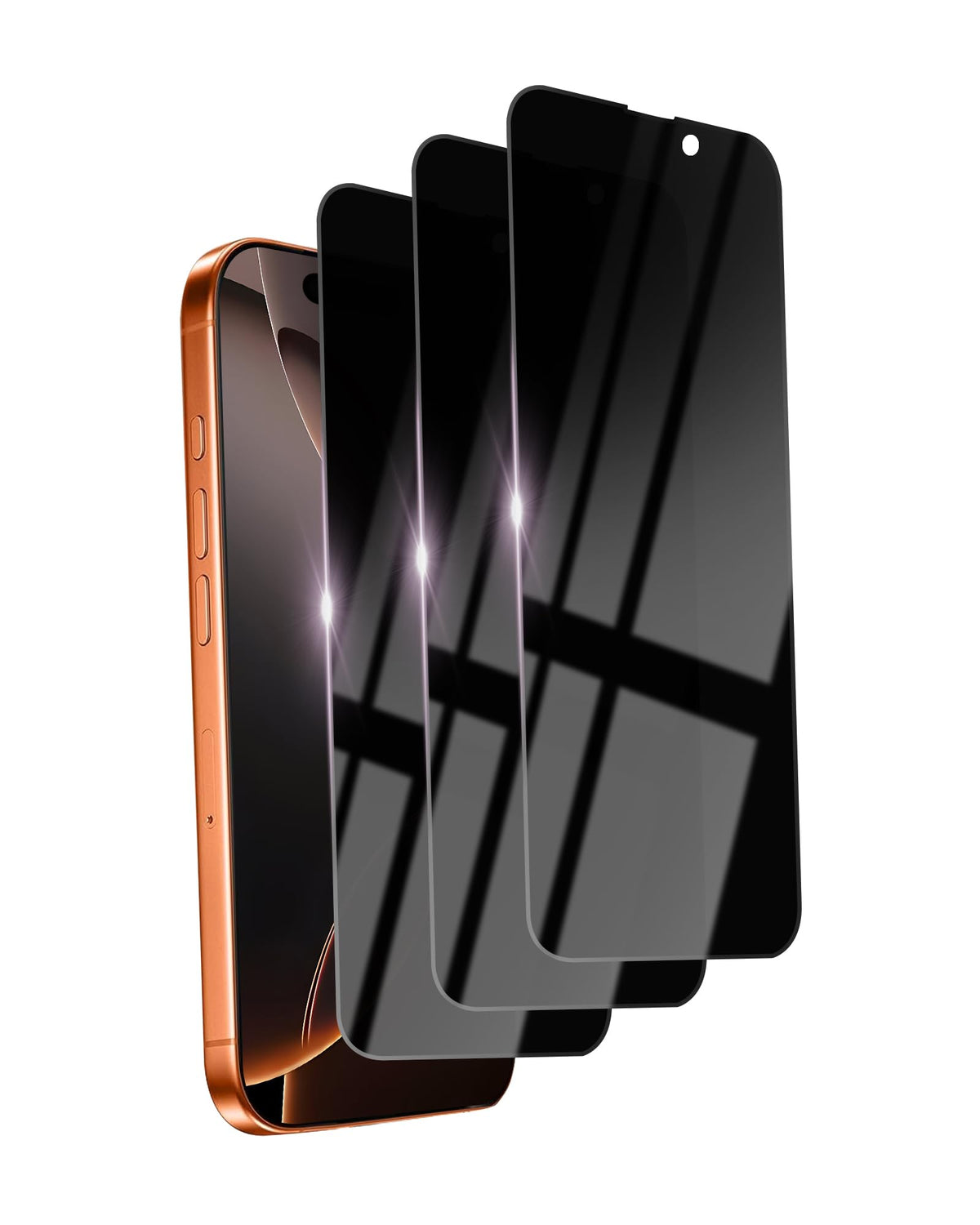 2 Pack Privacy Screen Protector for iPhone 14/13 Pro/13 Tempered Glass 6.1inch Private Saver Purple Anti-Spy Anti-Blue Light Anti-Scratch Full Coverage