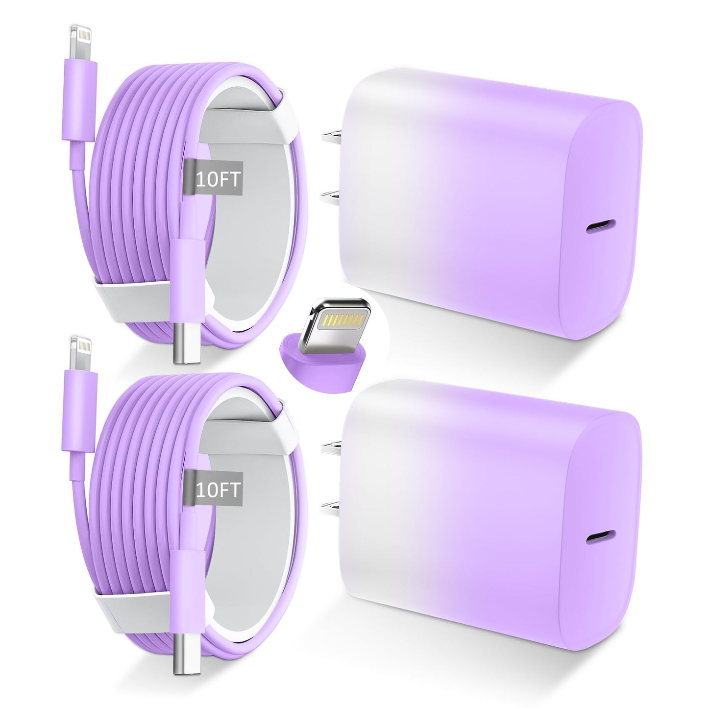 iPhone 14 13 12 11 Charger Fast Charging 20W USB C Charger Type C Charger Fast Charging Block with 10FT Long USB C to Lightning Cable for iPhone 14/13/12/12 Pro Max/11/Xs Max/XR/X,AirPods Pro,2 Pack