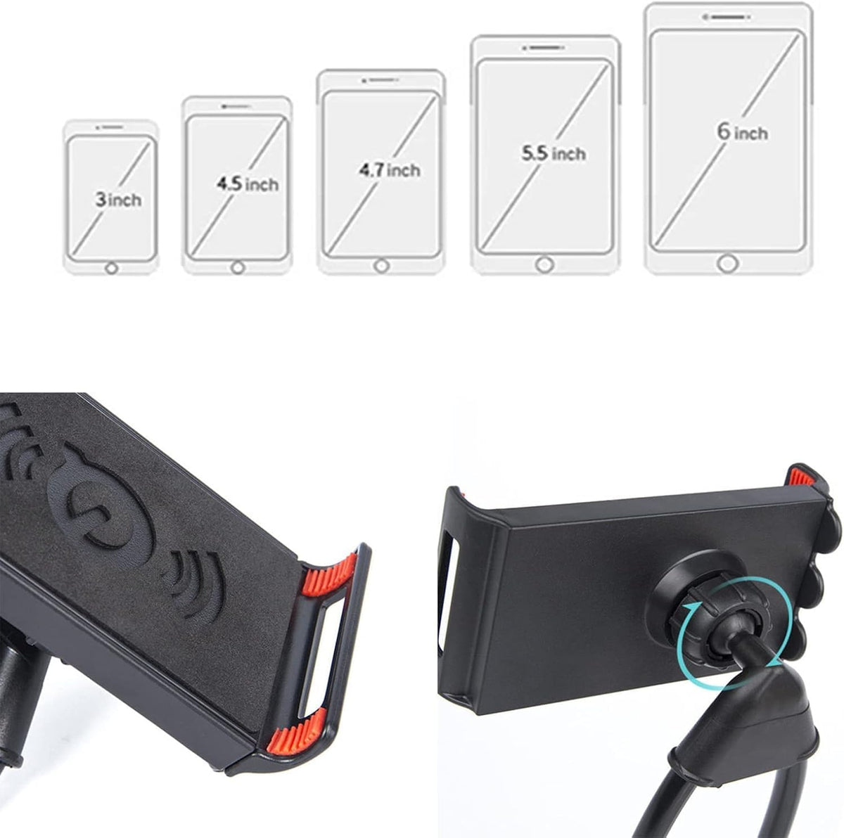 Universal Smart Mobile Phone Stand, Neck Cell Phone Holder | 360° Rotating, Hanging Mount,Multiple,Functions,Flexible,Lazy Bracket
