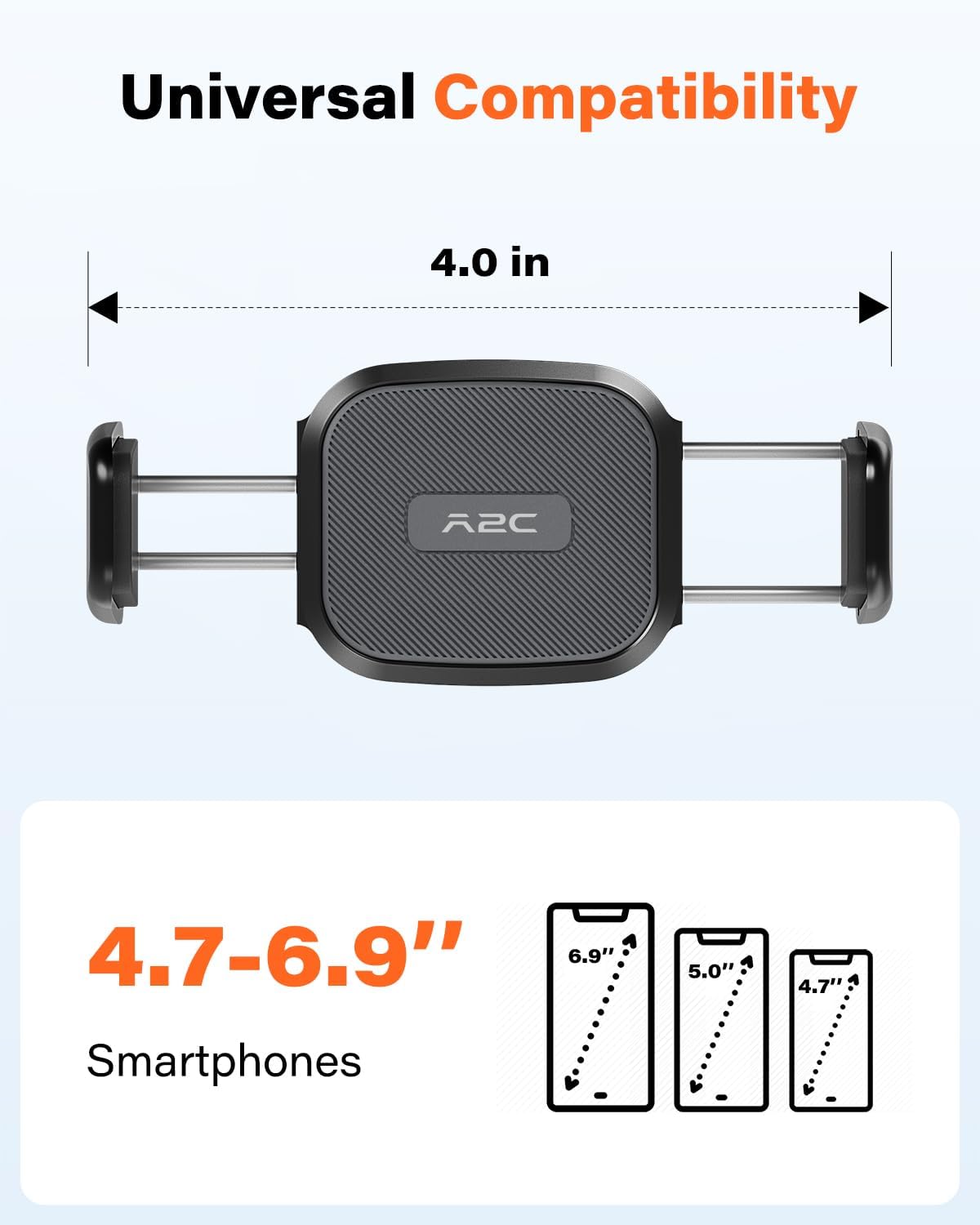A2C Flexible Phone Holder for Treadmill, Treadmill Phone Mount for Gym | Gooseneck Phone Holder for Peloton, Stroller, Shopping Cart, Desk, Portable Gym Accessories Phone Holder, Gift for Men Women