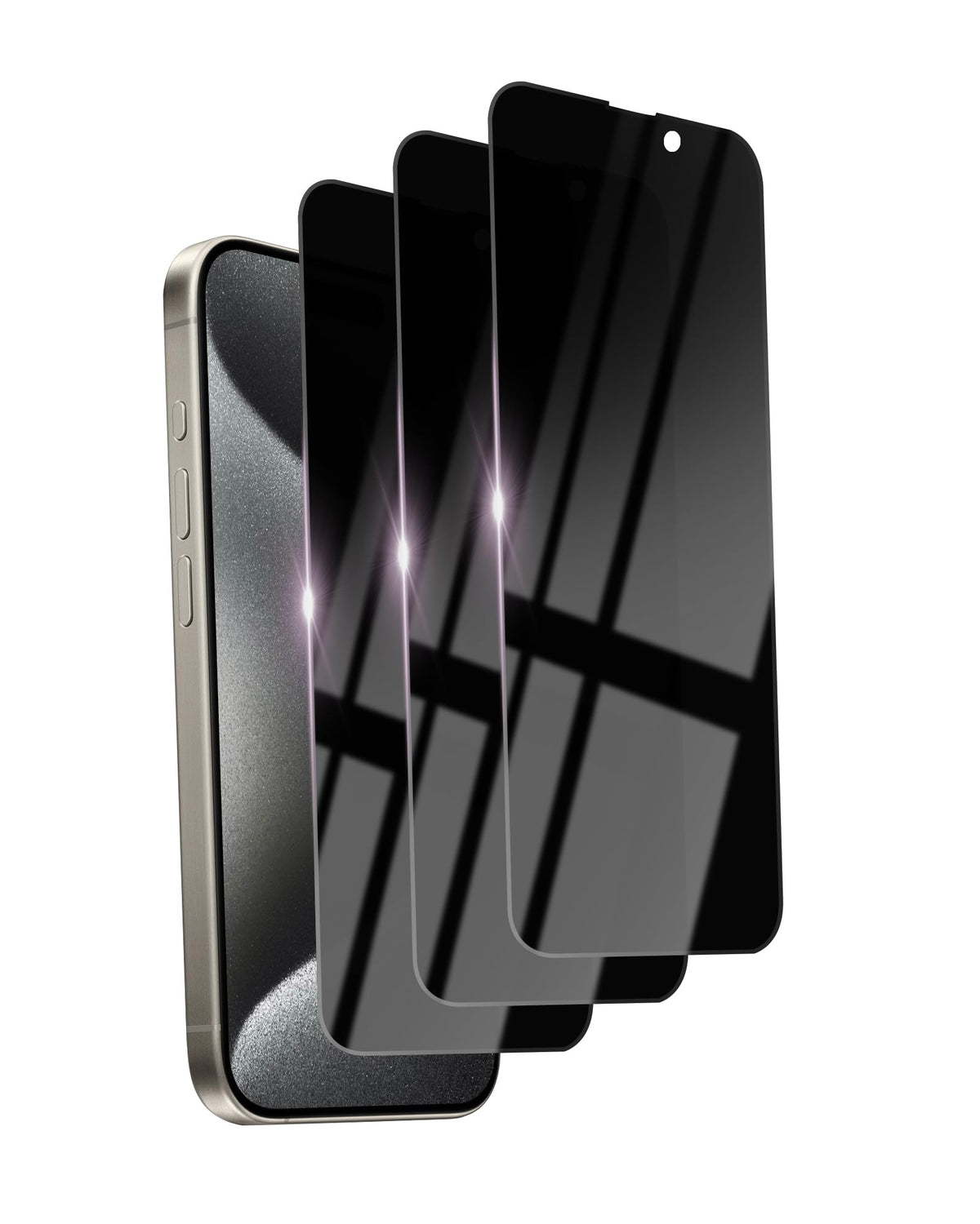 2 Pack Privacy Screen Protector for iPhone 14/13 Pro/13 Tempered Glass 6.1inch Private Saver Purple Anti-Spy Anti-Blue Light Anti-Scratch Full Coverage