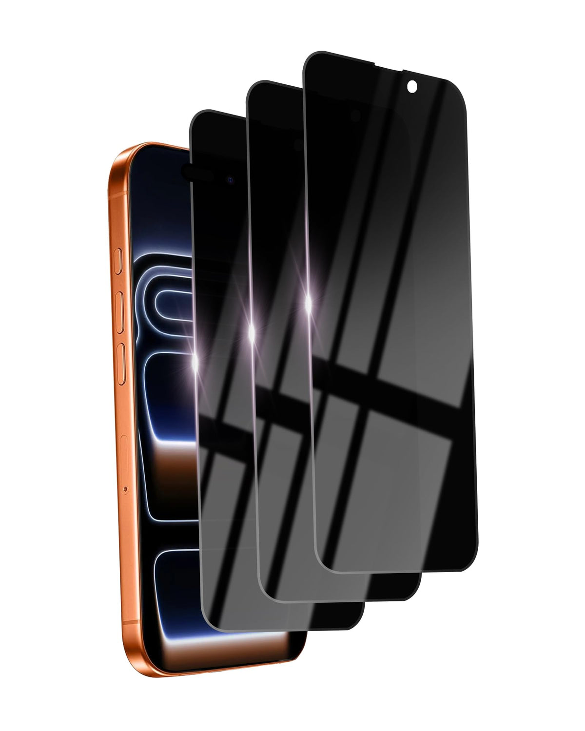 2 Pack Privacy Screen Protector for iPhone 14/13 Pro/13 Tempered Glass 6.1inch Private Saver Purple Anti-Spy Anti-Blue Light Anti-Scratch Full Coverage