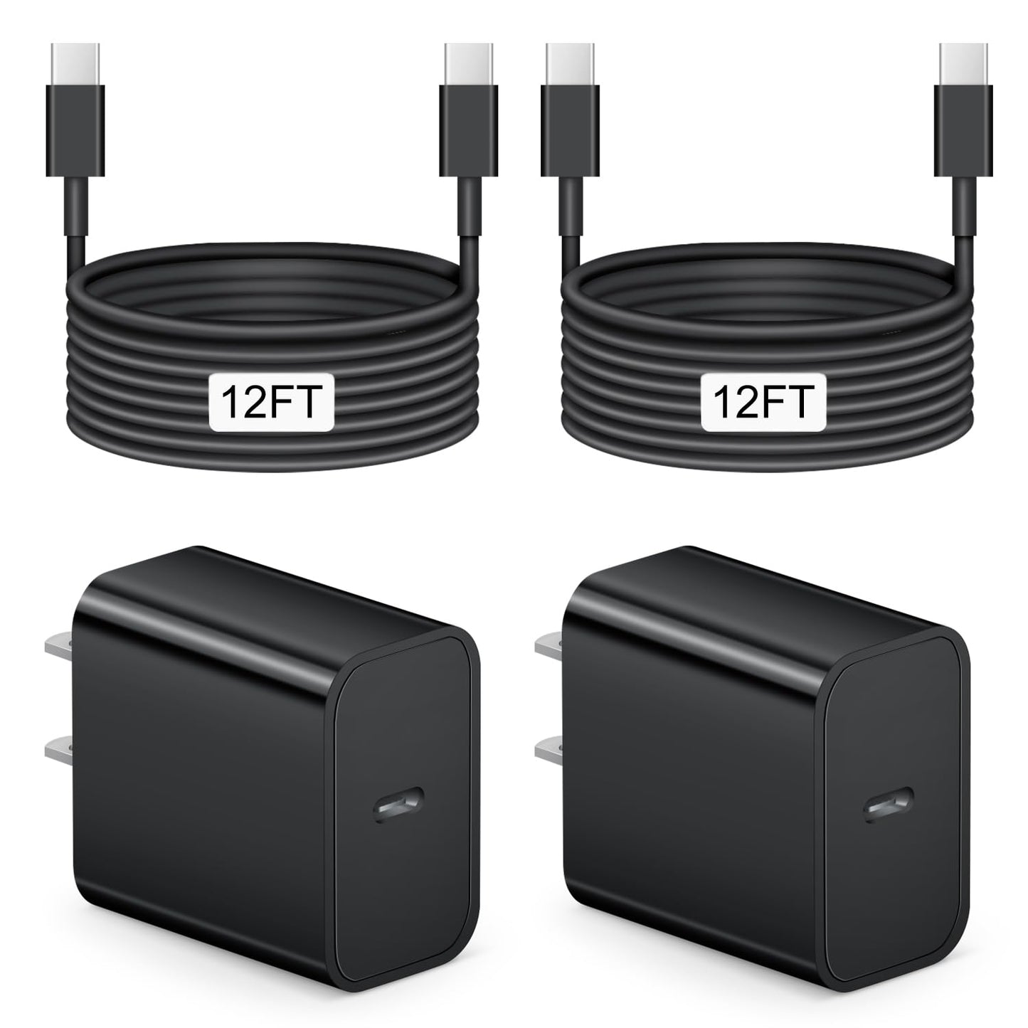 iPhone 17 16 15 Charger Fast Charging 10FT - 20W USB C Charger Block | with 10FT Extra Long Type C to C Cable Compatible with iPhone 17/17 Pro/17 Pro Max/Air/16/16e/15, iPad Pro, iPad Air (White)