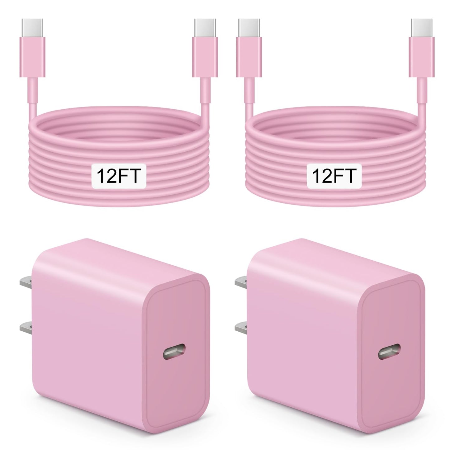 iPhone 17 16 15 Charger Fast Charging 10FT - 20W USB C Charger Block | with 10FT Extra Long Type C to C Cable Compatible with iPhone 17/17 Pro/17 Pro Max/Air/16/16e/15, iPad Pro, iPad Air (White)