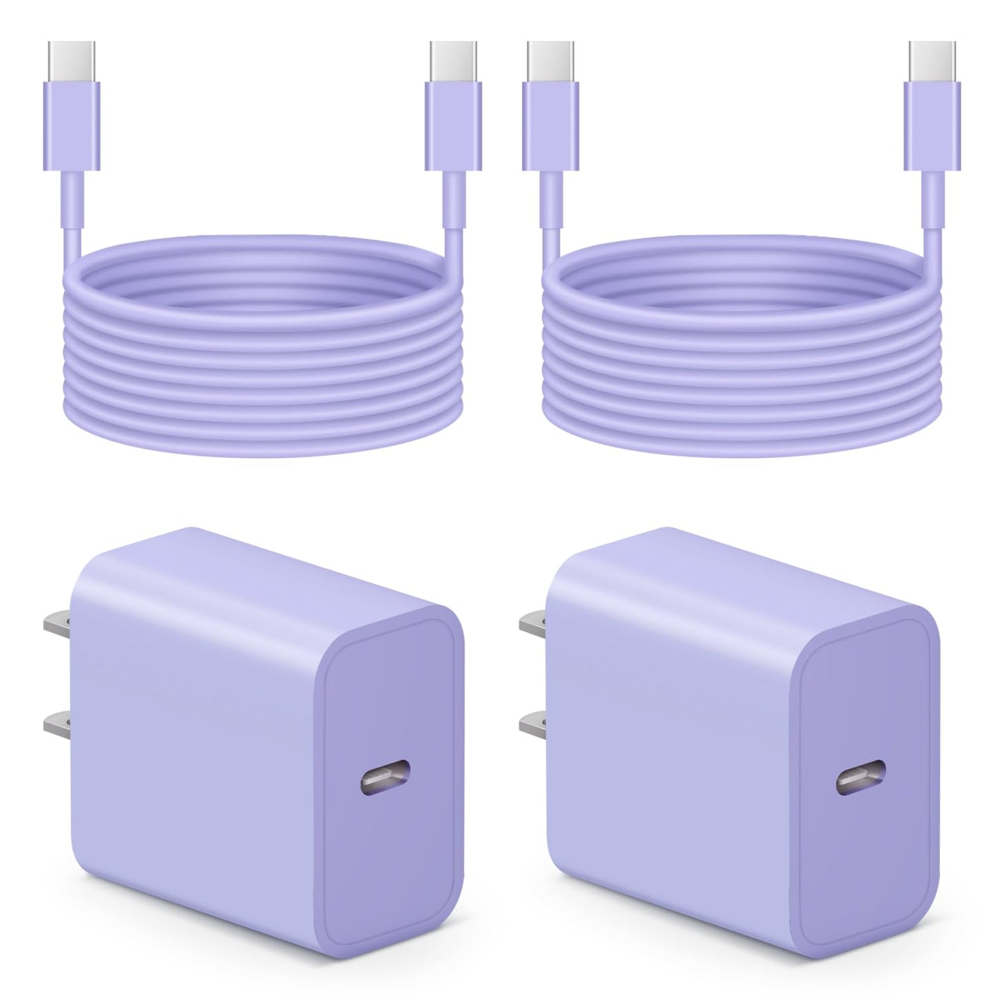 iPhone 17 16 15 Charger Fast Charging 10FT - 20W USB C Charger Block | with 10FT Extra Long Type C to C Cable Compatible with iPhone 17/17 Pro/17 Pro Max/Air/16/16e/15, iPad Pro, iPad Air (White)