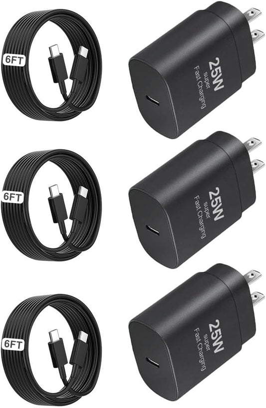 25W USB C Charger,Super Fast Charging Block,Type-C Power Adapter | The Mobile Phone Charger is Suitable for Samsung Galaxy S25/S24 S23 S22 S21 Ultra/S20/S20 Ultra/Note 20 Ultra,Android
