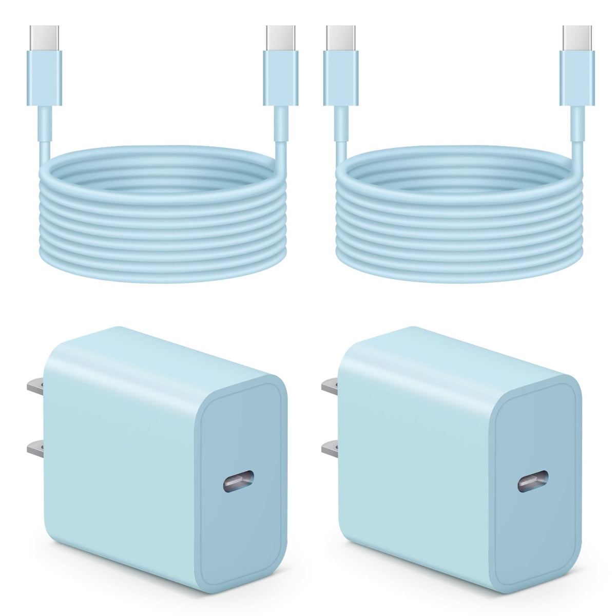 iPhone 17 16 15 Charger Fast Charging 10FT - 20W USB C Charger Block | with 10FT Extra Long Type C to C Cable Compatible with iPhone 17/17 Pro/17 Pro Max/Air/16/16e/15, iPad Pro, iPad Air (White)