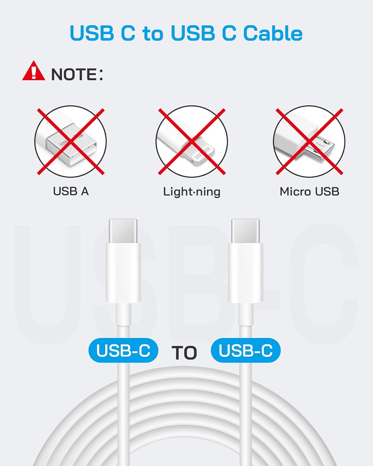 20W Fast Charger for iPhone 17/16/15 with 6FT Cable [3-Pack] | USB-C Wall Charger & C-to-C Cable, Compatible with iPhone 17/16/15 Series, USB-C iPad Pro/Air/Mini & More
