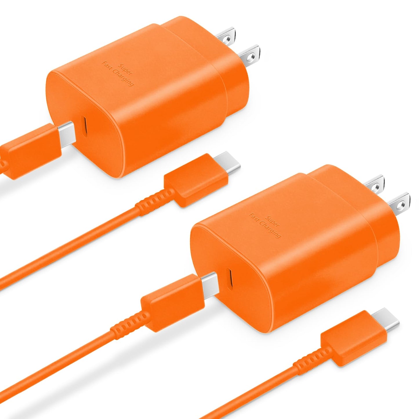 GUUSMART Type C Charger 2-Pack 25W Long 6ft USB C Charger Cable | Type C Charger Fast Charging Block Compatible with Galaxy S26 S25 S24 S23 S22 S21/iPhone 17/16/15 Pro Max/15 Plus-Black