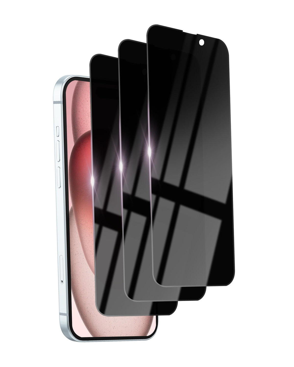2 Pack Privacy Screen Protector for iPhone 14/13 Pro/13 Tempered Glass 6.1inch Private Saver Purple Anti-Spy Anti-Blue Light Anti-Scratch Full Coverage
