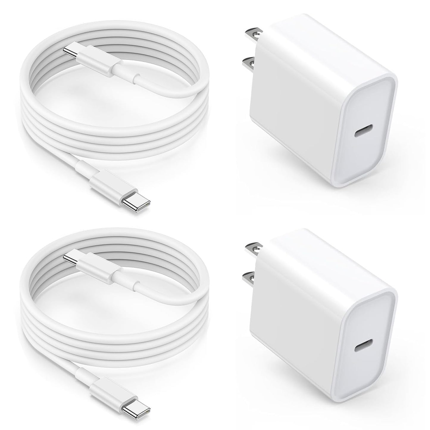 iPhone 17 16 15 Charger Fast Charging, 2Pack 10FT Extra Long USBC to C Cable Cord with 20W Apple iPad USB C Fast Charger USB C Wall Charger Block for iPhone 17/16 Pro Max/17 Air/16 Pro/15/15 Plus,iPad