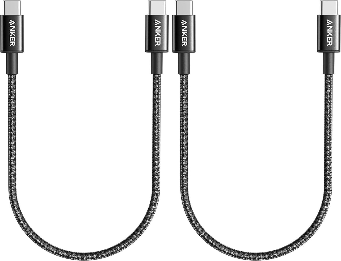 Anker USB C to USB C Cable, 60W Fast Charging Cable (2-Pack, 6 ft, Black) | For iPhone 17 Series, iPad mini 6, and More