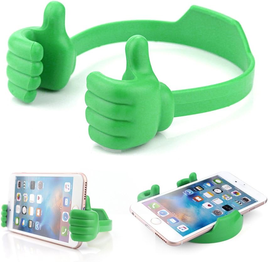 BUTEFO Thumbs up Cell Phone Holder Adjustable Silicone Tablet Stand Portable Desktop OK Stands Compatible for iPhone iPad Samsung Motorcycle Google TCL (Multi Colors, 8)
