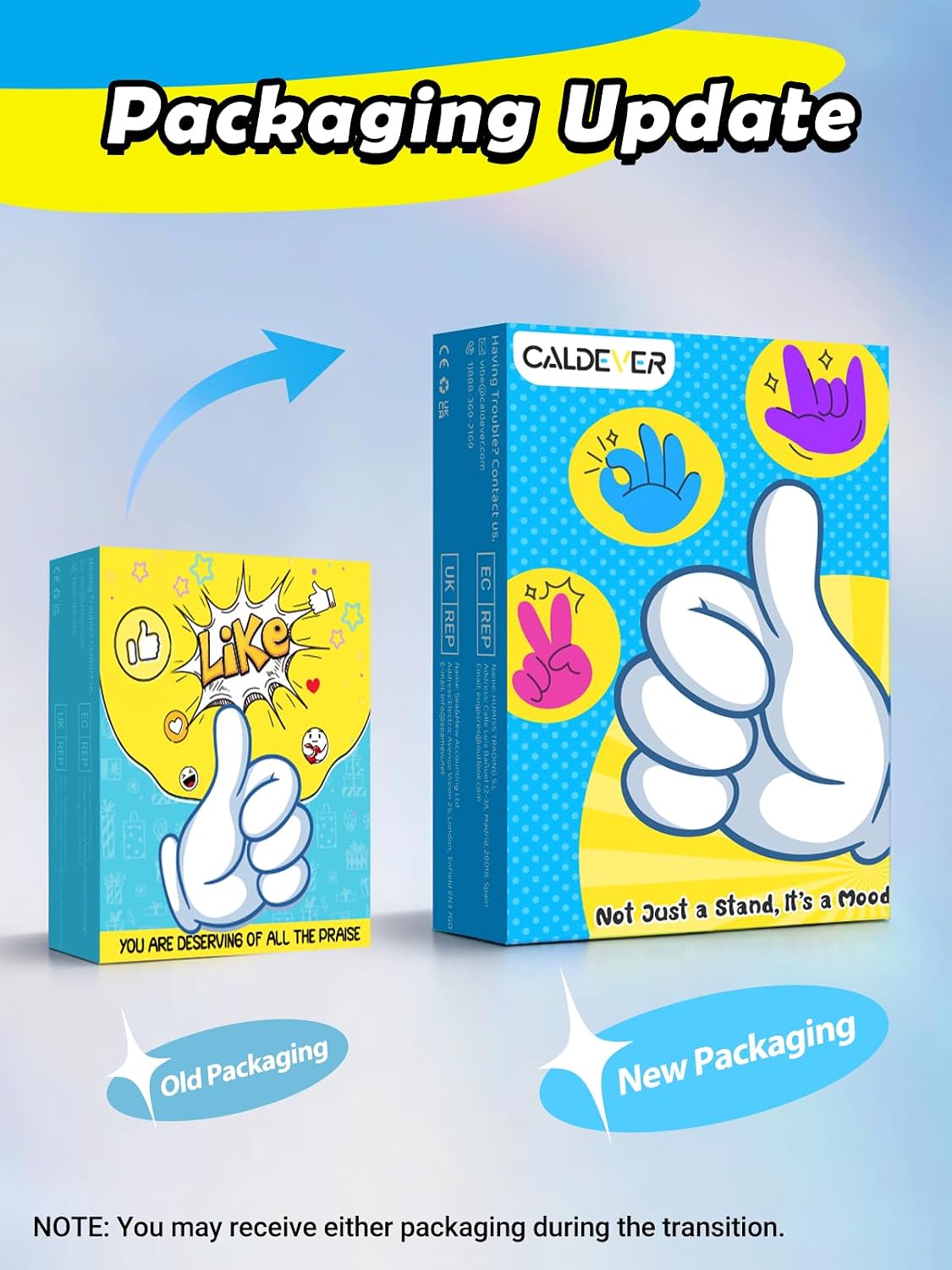 Stocking Stuffers for Teens Boys Men Kids Gifts Thumbs Up Lazy Phone Holder | Back to School Supplies, Cell Phone Stand for Desk, Gifts for Adults Teenage Girls, Funny Cool Gadgets, Gifts for Christmas