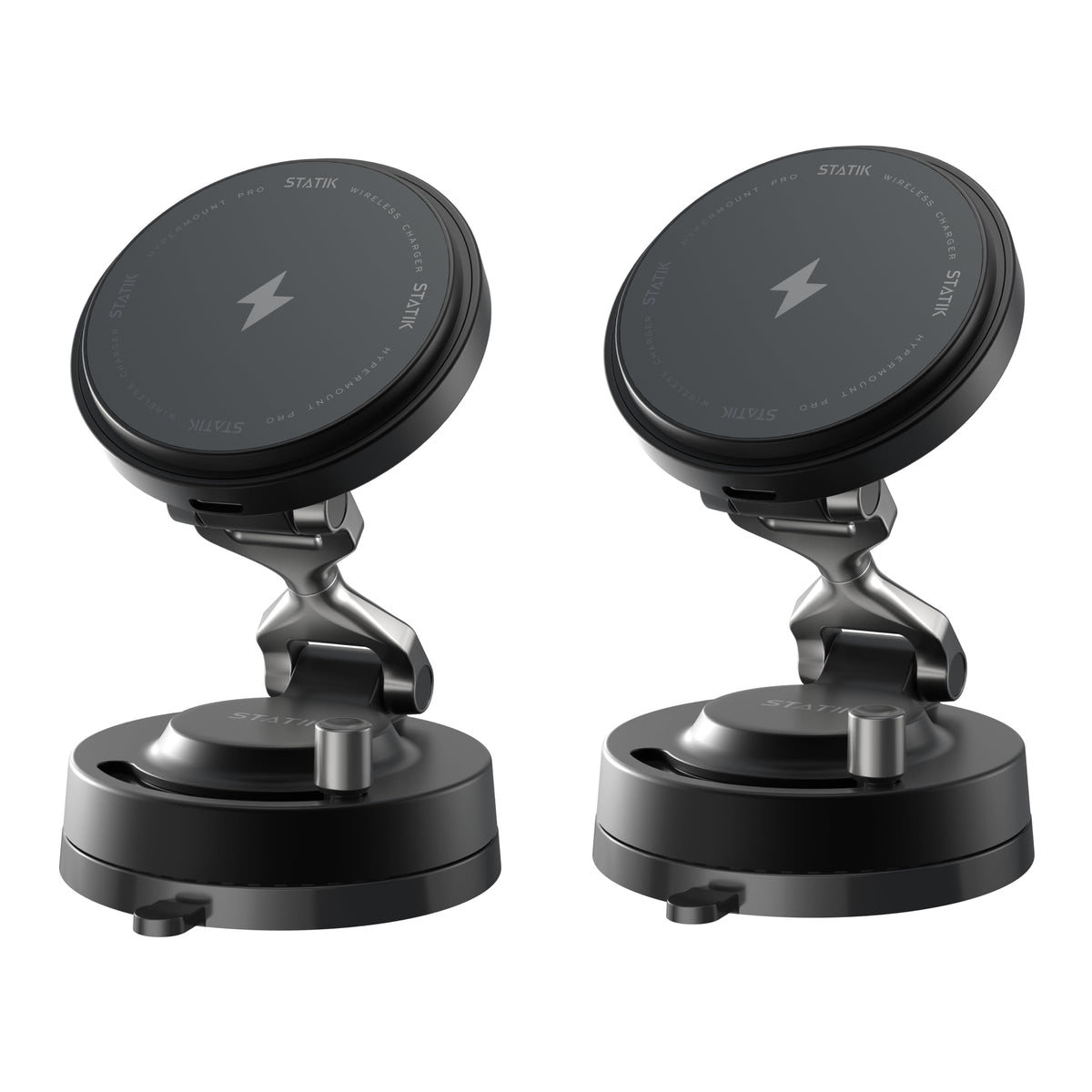 Statik HyperMount (Gen 3) Magnetic Phone Holder, for iPhone and Android | Upgraded Magnet Strength, Nano-suction Adhesive Gel, 360° Rotation, Compatible with MagSafe, Metal Rings for Android