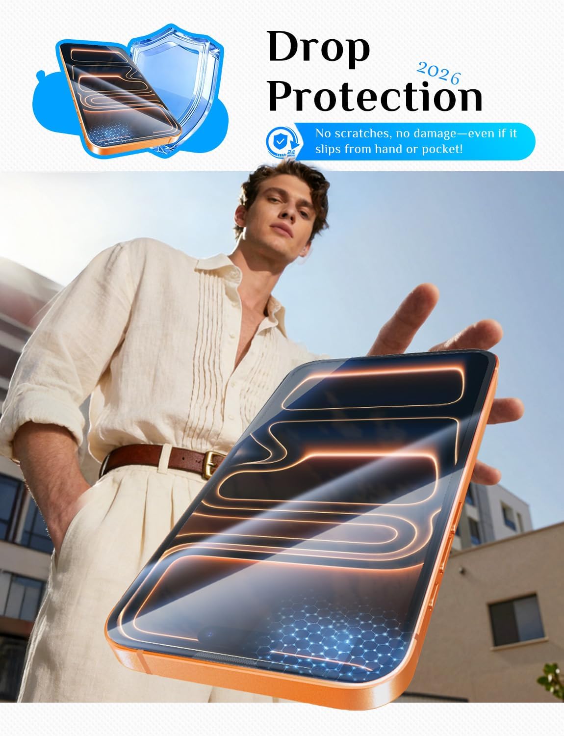 MAGIC JOHN for iPhone 17 Pro Max Screen Protector Tempered Glass 6.9 inch | 2Pack, Auto Dust-Elimination, Easy Installation, Bubble Free, HD Clear