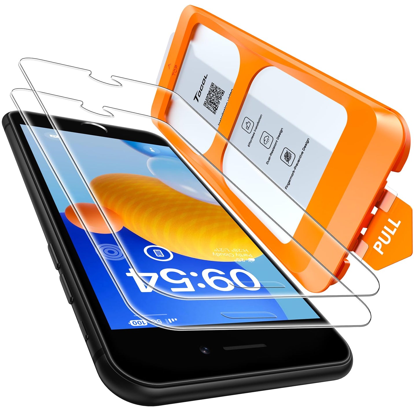 TOCOL for iPhone 16 Pro Max Privacy Screen Protector | Easy Installation, 25° Anti Spy, Data Protection, 9H+ Tempered Glass, 8FT Military Grade Shatterproof, Anti-Scratch, 2 Pack