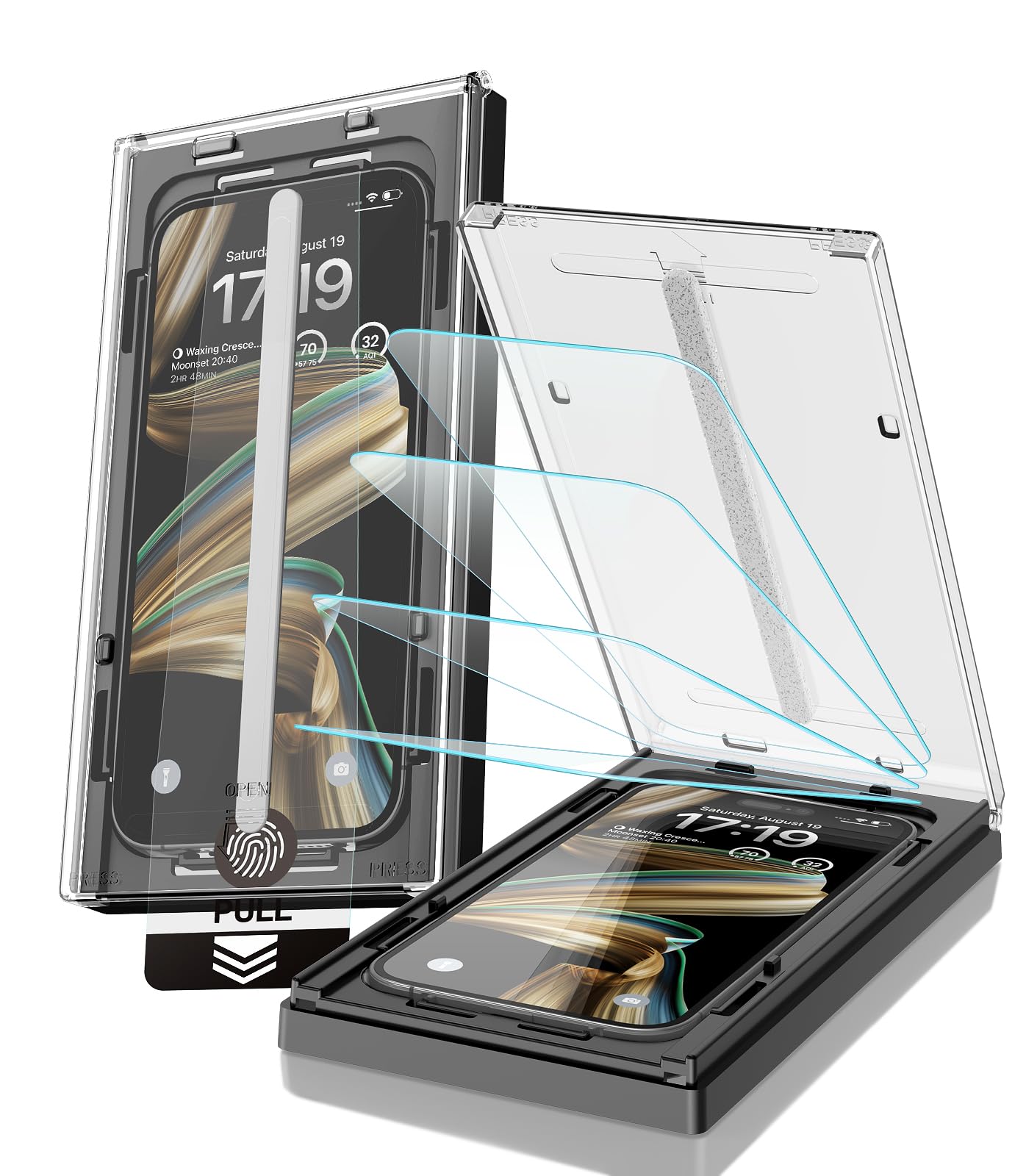 EZ-GLAZ-4 Pack for iPhone 16 Pro Max Privacy Screen Protector (6.9") | 26° Privacy Protection, 12FT Military Grade Shatterproof, 9H+ Tempered Glass Film with Flawless Fit Box, Scratch Resistant