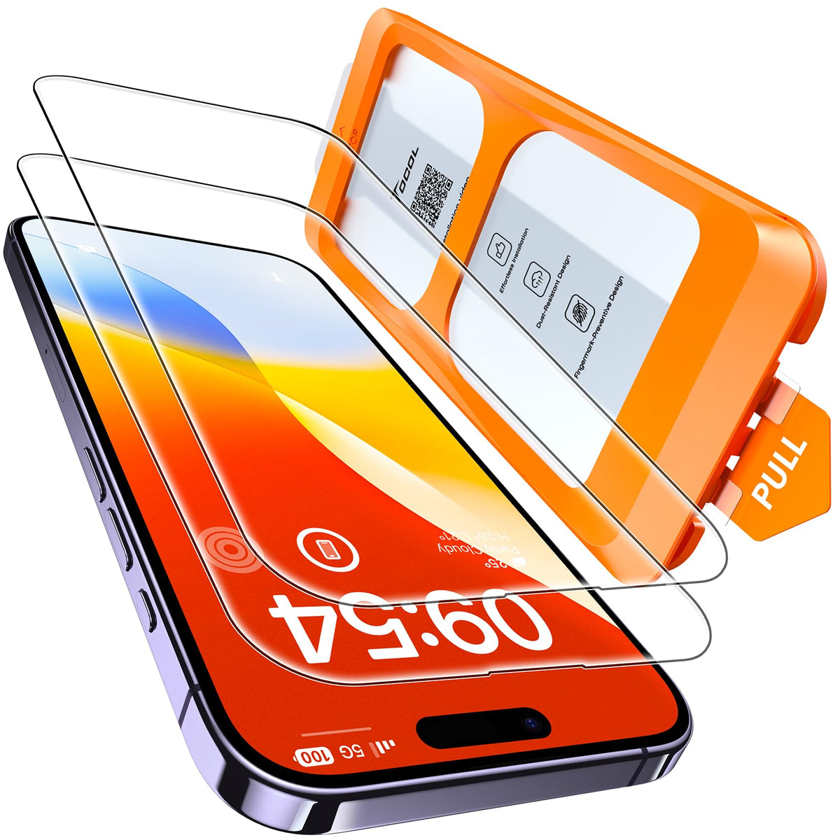 TOCOL for iPhone 16 Pro Max Privacy Screen Protector | Easy Installation, 25° Anti Spy, Data Protection, 9H+ Tempered Glass, 8FT Military Grade Shatterproof, Anti-Scratch, 2 Pack