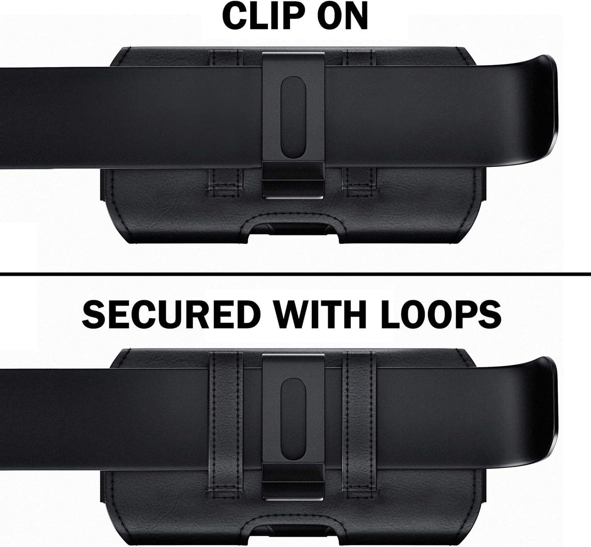 Holster for iPhone 17 17 Pro 16 Pro 16e 15 15Pro 14 13 12 11 Xs 10 X XR – Cell Phone Belt Holder Case with Clip for Men Women Pouch (Fits Protective Cover on) Black