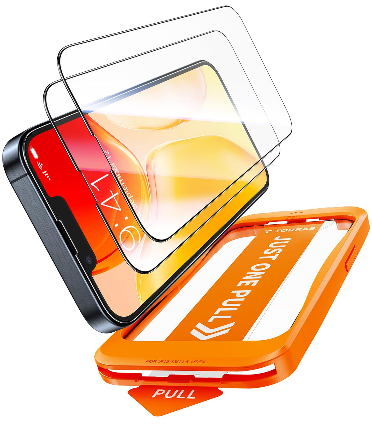 TORRAS for iPhone 17 Pro Max Screen Protector [12Ft Military-Grade Shatterproof] [9H+ Aerospace Tempered Glass] Anti-Scratch Full Coverage Fit Screen Protector 17 ProMax 6.9" 2-Pack