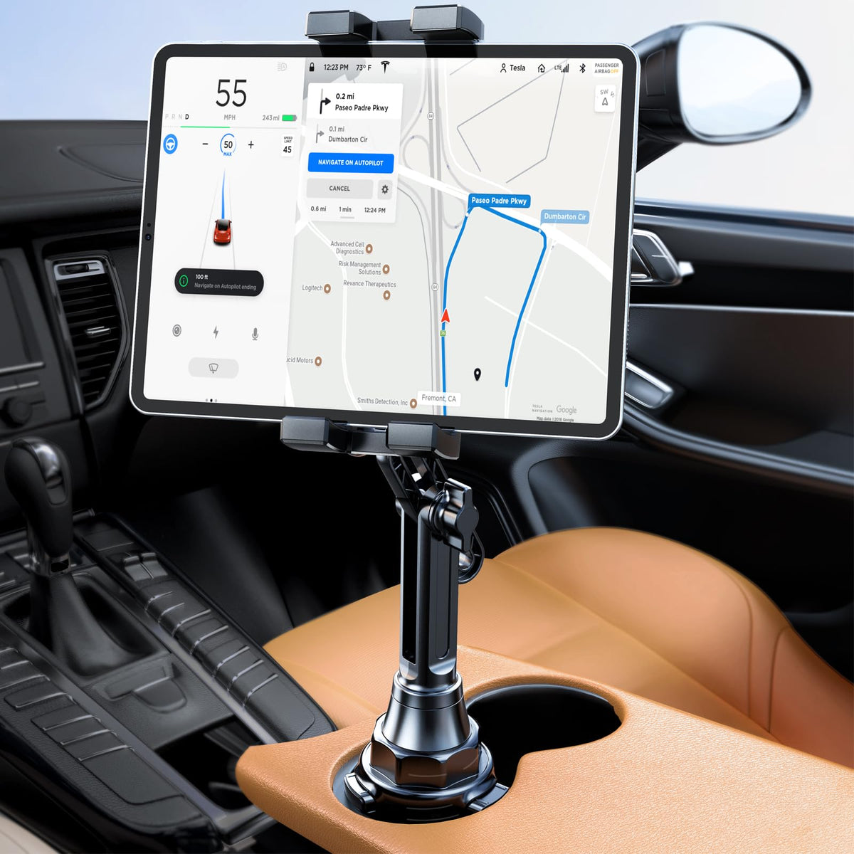 Miracase [Upgraded Version] Cup Phone Holder for Car, Universal Adjustable Long Neck Car Phone Mount Cradle Friendly Compatible with iPhone Samsung Google and All 4.0-7.0 inches Smartphones