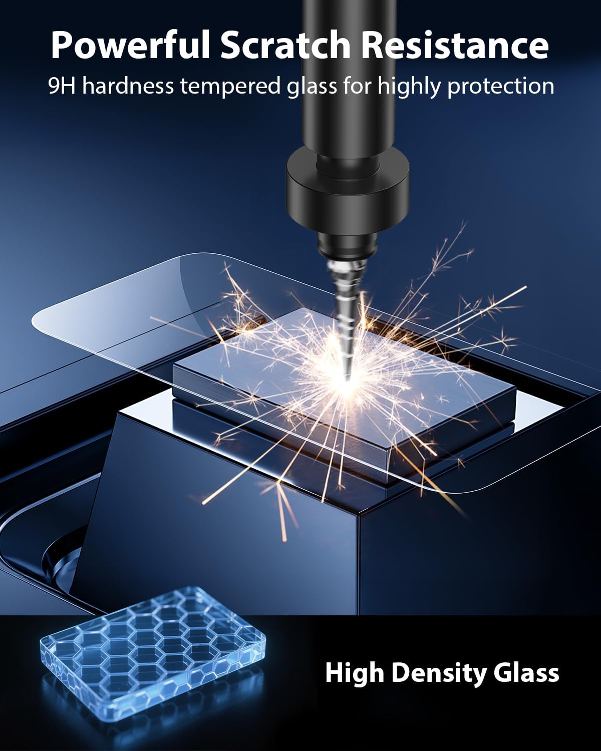 Mkeke Screen Protector for iPhone 16 Pro, 3 Pack 9H+ Tempered Glass | Military-Grade Drop Protection [Sensitive Touch] [Easy Installation Frame] [99.99% HD Clear] Bubble-Free for 6.3 inch
