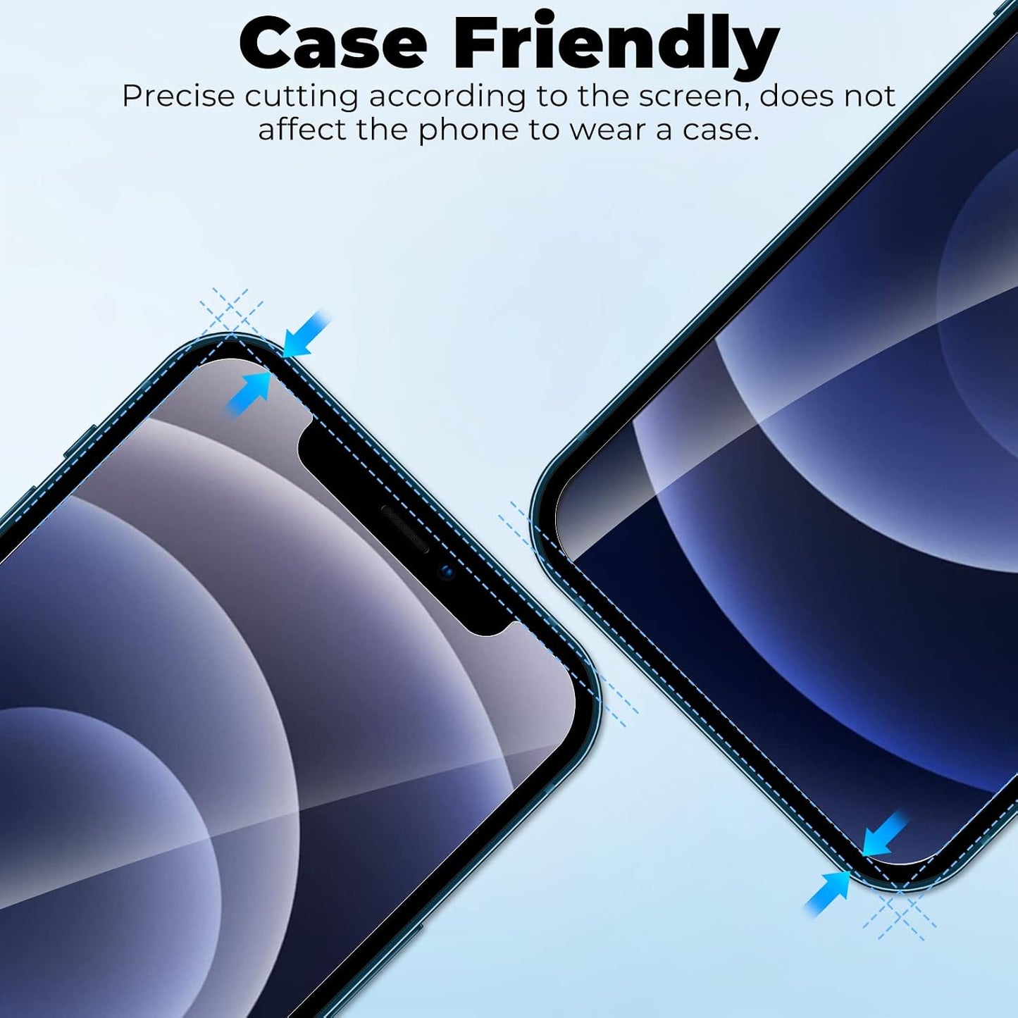 WHPXJY 2 Pack Privacy Screen Protector for iPhone 12/12 Pro 6.1 inch, Anti-Spy Screen Protector Tempered Glass Film Shatterproof/Anti-Scratch/Touch Sensitive/No Air Bubbles/Easy to Install