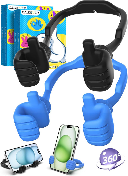 Stocking Stuffers for Teens Boys Girls 2 Pack Cell Phone Stand Adjustable | Thumbs Up Lazy Phone Holder for Desk, Gifts for Christmas, for Adults Men Women Kids Husband Wife, Cool Gadget, Fun Gift
