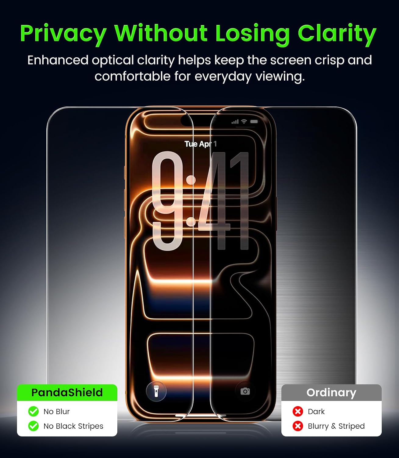 PandaShield 3-Pack Privacy Screen Protector for iPhone 17 Pro Max [6.9''] | Eco-Friendly Dust-Free Paper Alignment Tool, True 25° Anti-Spy Tempered Glass, Military-Grade Shatterproof, Bubble-Free