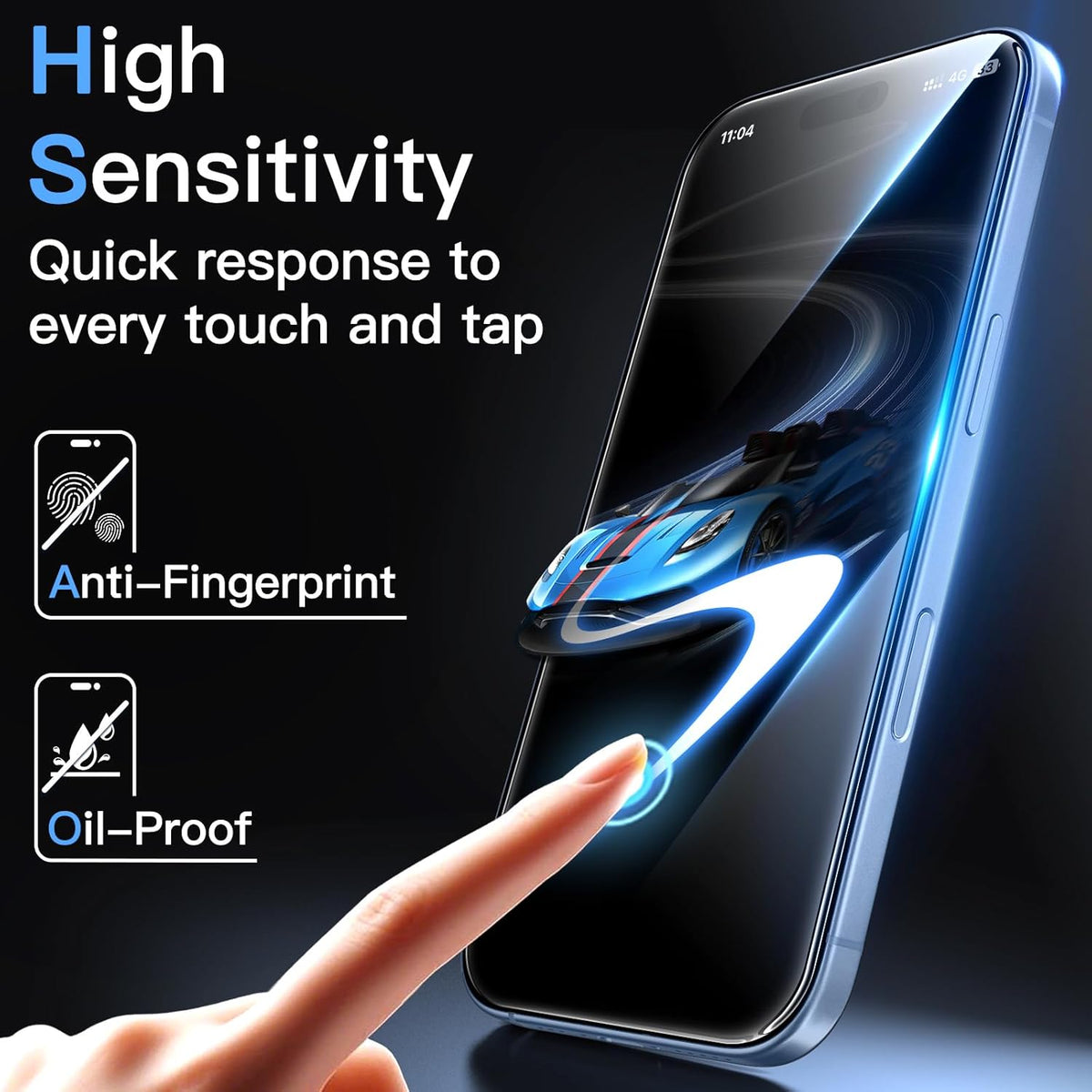 JETech Screen Protector for iPhone 17, 3-Pack | 9H Tempered Glass, HD Clear, Anti-Scratch Protection, Easy Installation Tool